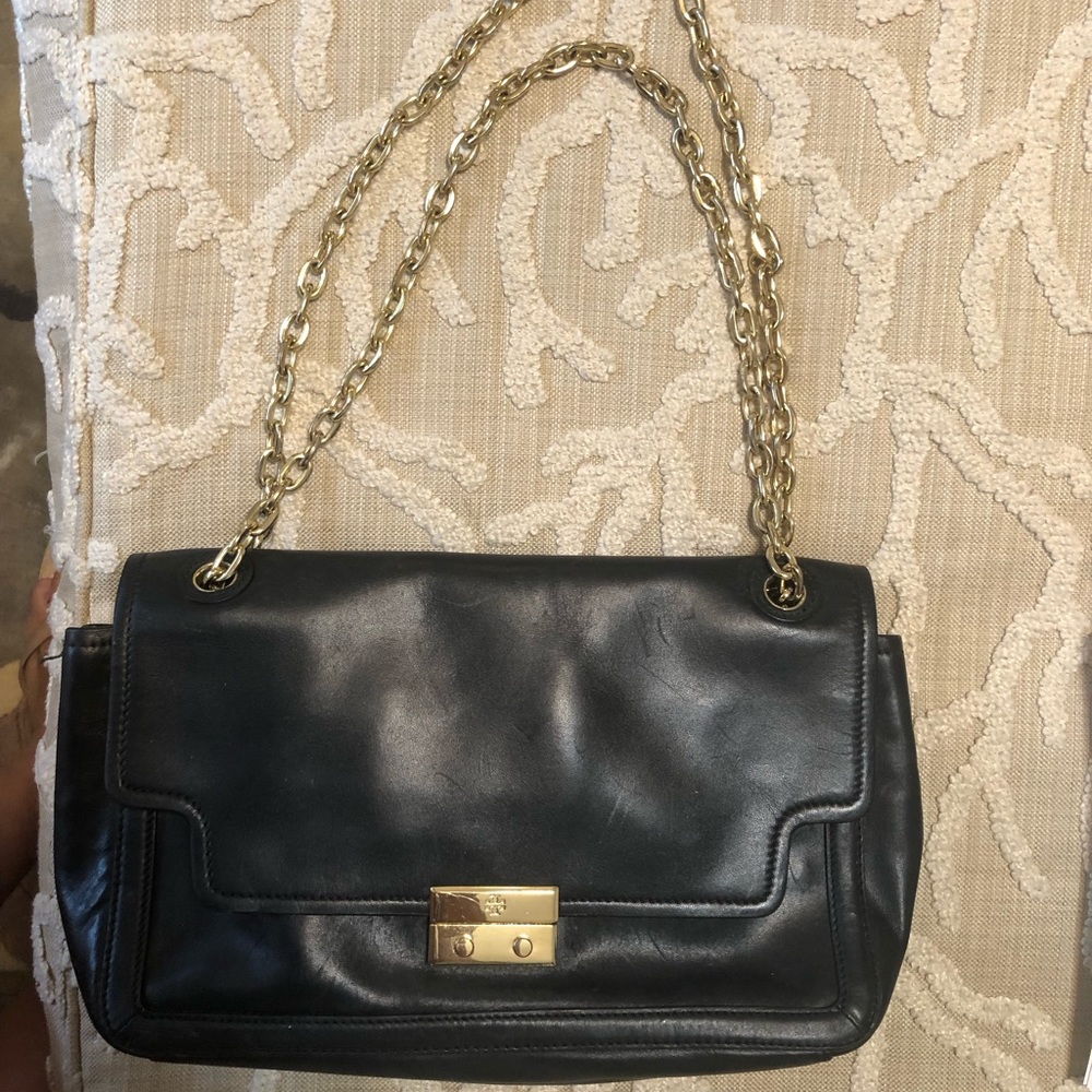 Tory Burch medium size bag with gold chain straps.  Used